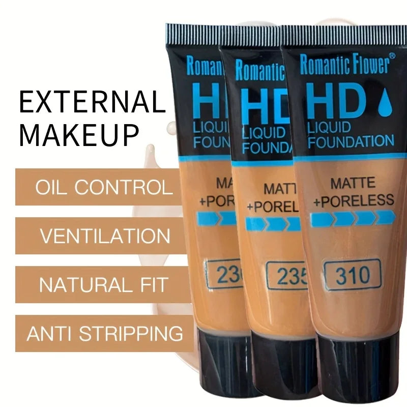 Full Coverage Waterproof Foundation for Deep Skin Tones – 24H Oil-Free & Sweat-Proof Matte Finish