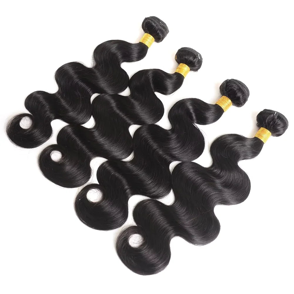 Luxury 3 & 4 Bundle Deals - 30-40" Body Wave Brazilian Human Hair Weave - Raw Unprocessed Virgin Hair