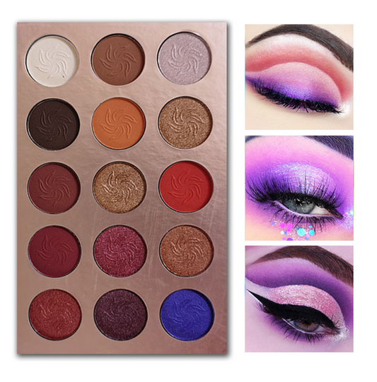 15 Seasons "Enchanted Forest" Glitter Palette | Multi-Chrome Green, Blue & Purple